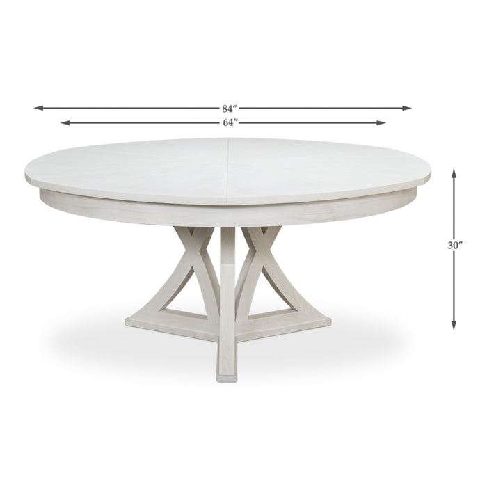 Sarried LTD. Casual Jupe Dining Table, Working White, Lg