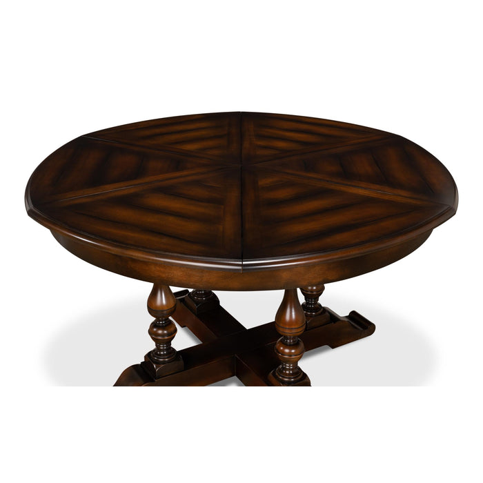 Sarreid Walnut Jupe Dining Table,Medium, Ebony