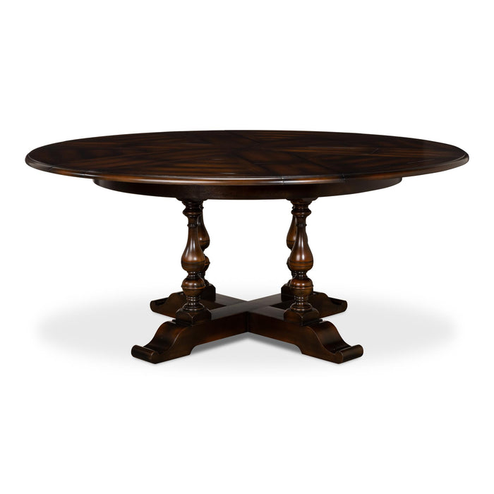 Sarreid Walnut Jupe Dining Table,Medium, Ebony