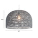 Zuo Paradise Gray Dome Powder Coated Steel Ceiling Lamp