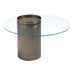 Zuo Modern Emi Luxury Coffee Glass Top Table Antique Bronze Base