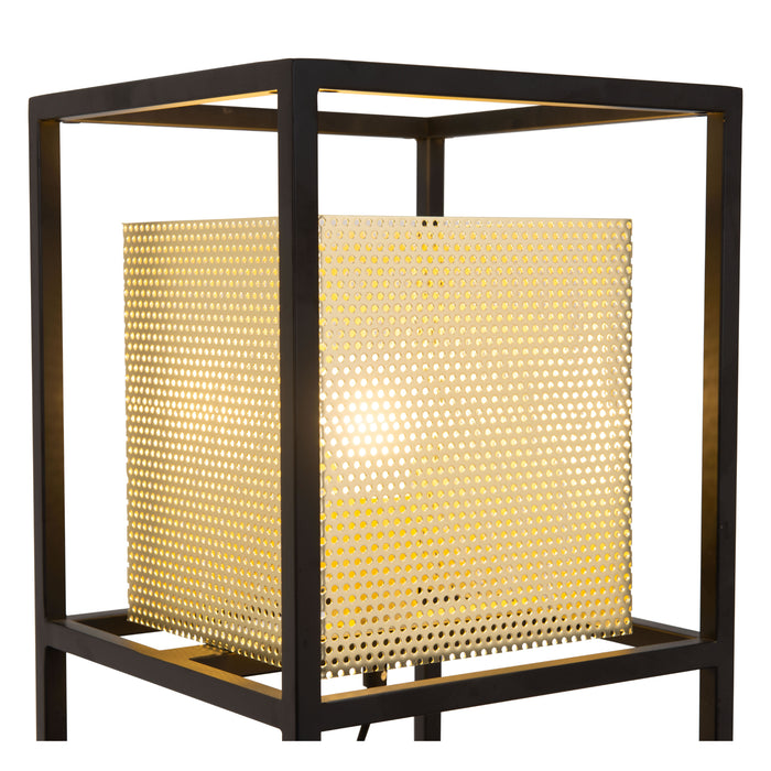 Zuo Yves Modern Design with Perforated Shade Gold & Black Table Lamp