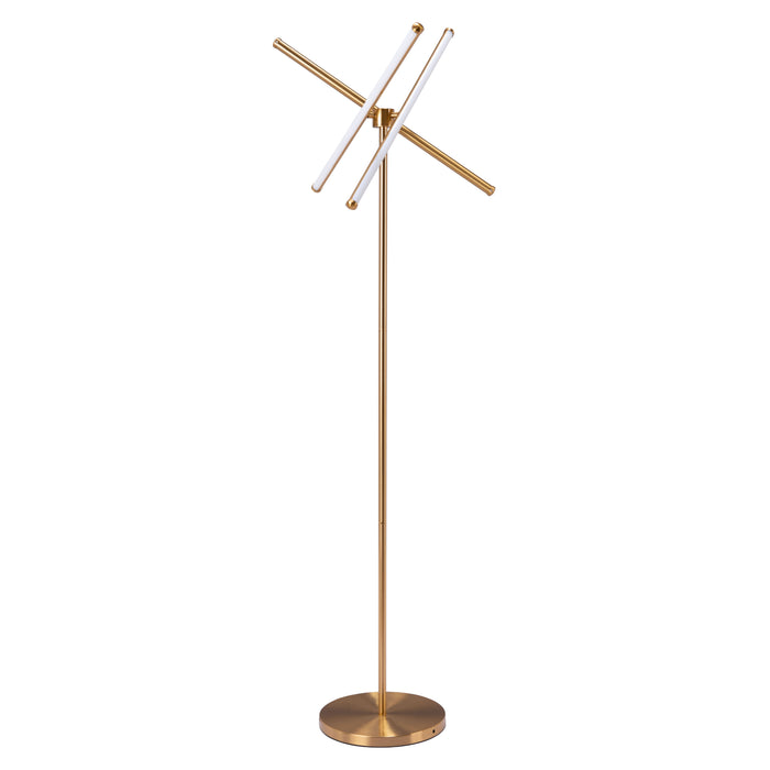 Zuo Garza Modern Minimalist Design Floor Lamp Brass