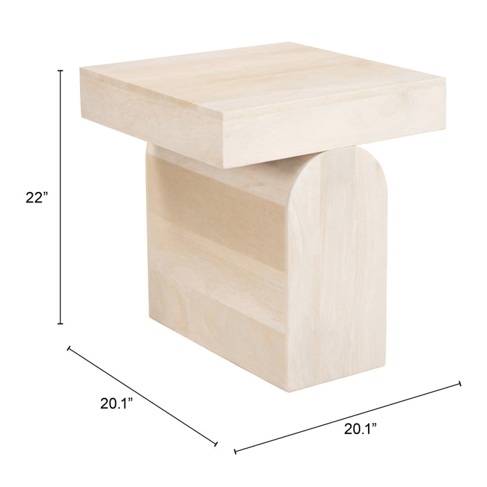 Zuo Kiel Square Wood Side Table