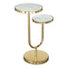 Zuo Marc White Marble Side Table