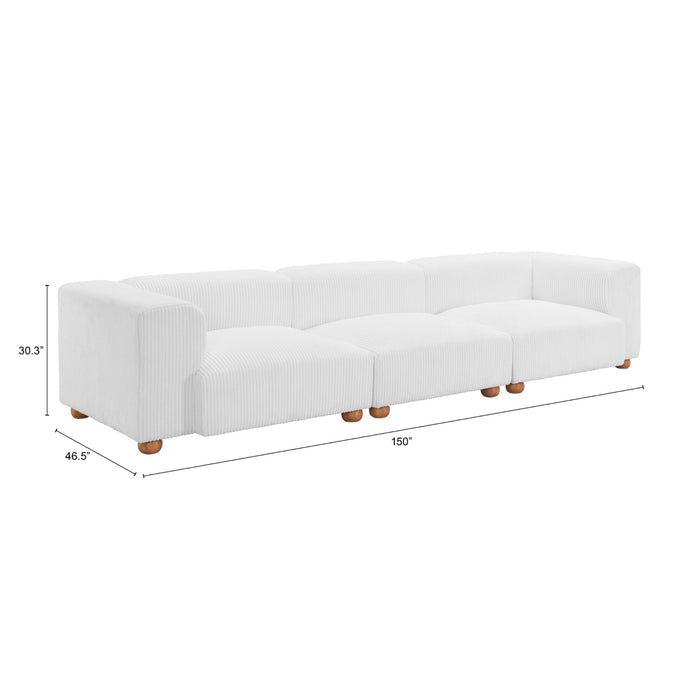 Zuo Modern Tayte White Sofa