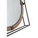 Zuo Capell Painted Steel and Rope Frame Mirror Antique Gray