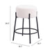 Zuo Blanche White Counter Stool