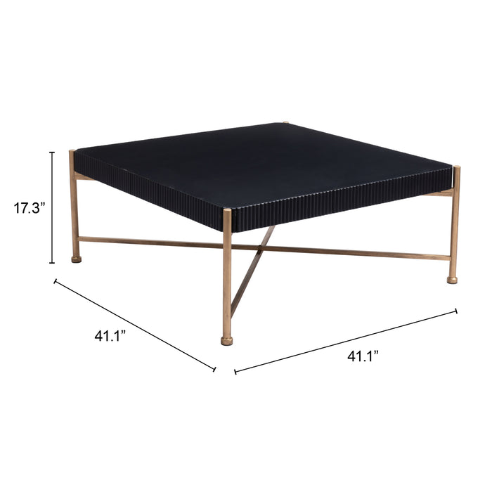 Zuo Nazaire Black Square Coffee Table