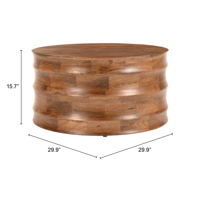 Zuo Antium Brown Round Coffee Table