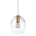 Zuo Jenny Brass Modern Boho Glam Ceiling Lamp with Geometric Shade