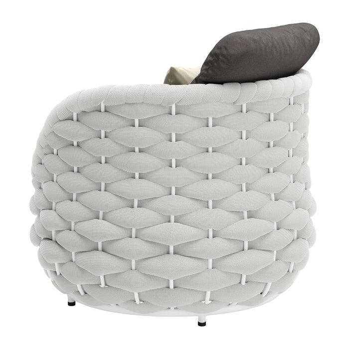 Coral Reef Outdoor Accent Chair by Zuo, Gray