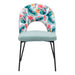 Zuo Bethpage Dining Chair Multicolor Print & Green