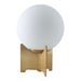 Zuo Pearl White Frosted Glass & Brass Modern Accent Light Table Lamp