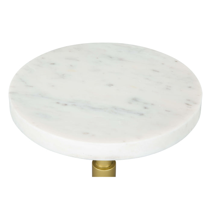 Zuo Maurice White Marble Side Table