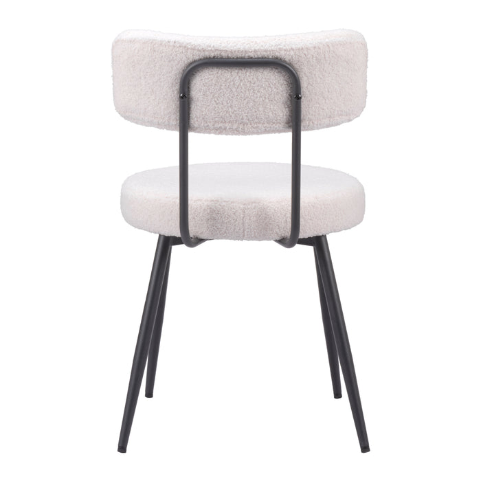 Zuo Blanca White Dining Chair