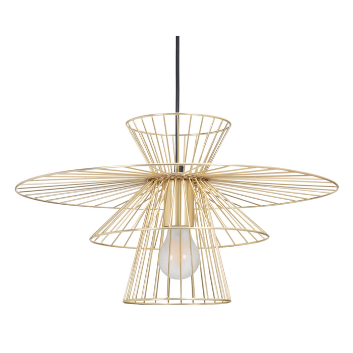 Anderson Teak Azzi Modern Gold Ceiling Lamp with Adjustable Cord