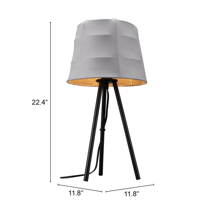 Zuo Mozzi Gray & Black Modern Design Table Lamp