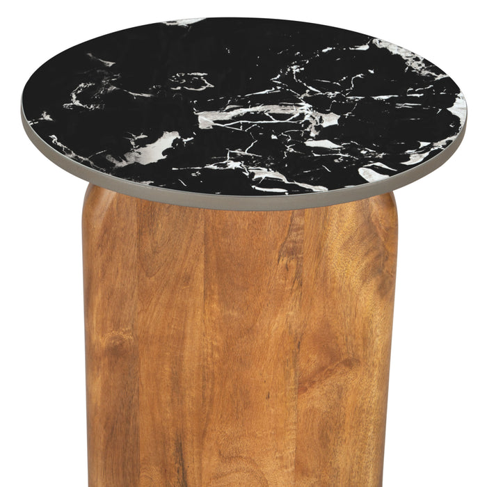 Zuo Pemba Round Marble Side Table