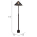 Zuo Cardo  Industrial and Modern Design Floor Lamp Bronze