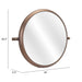 Zuo Peralta Modern Gold Painted Steel Round Wall Mirror