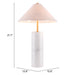 Zuo Ciara Modern White Marble Base Table Lamp