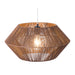 Zuo Kendrick Brown Transitional Ceiling Lamp with Paper Rope Shade