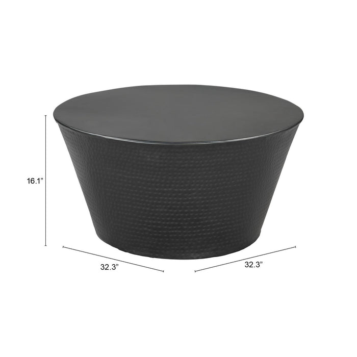 Zuo Durban Round Black Coffee Table