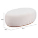 Zuo Modern Amber White Ottoman