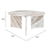 Zuo Lancaster White Marble Coffee Table