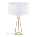 Zuo Sascha White & Brass Modern Glam Design Table Lamp