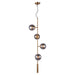 Zuo Zatara Modern Meets Deco with Smoked Glass Shades Ceiling Lamp Brass