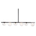 Zuo Keyoz Black Modern Ceiling Lamp with Clear Glass Shades