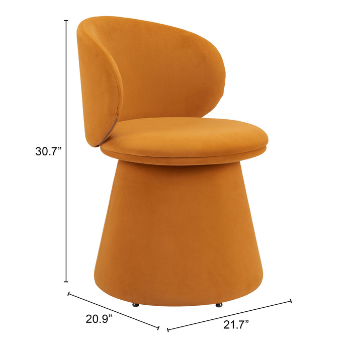 Zuo Oblic Swivel Dining Chair