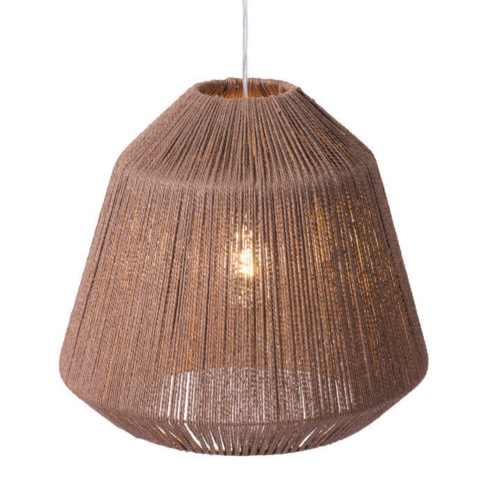 Anderson Teak Impala Ceiling Transitional Paper Rope Lamp Brown