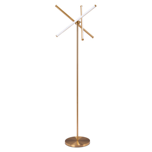 Zuo Garza Modern Minimalist Design Floor Lamp Brass