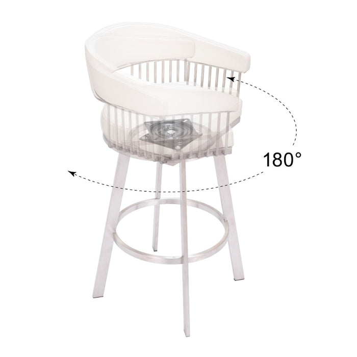 Zuo Bantry Swivel Barstool White