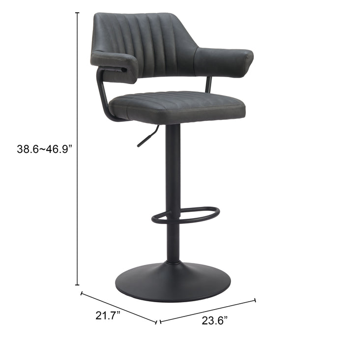 Zuo Erret Adjustable Barstool Gray