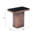 Zuo Marcos Glass Top Side Table