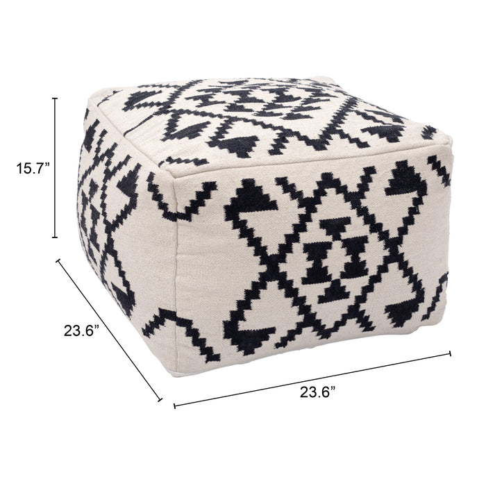 Zuo Modern Lizardo White Ottoman