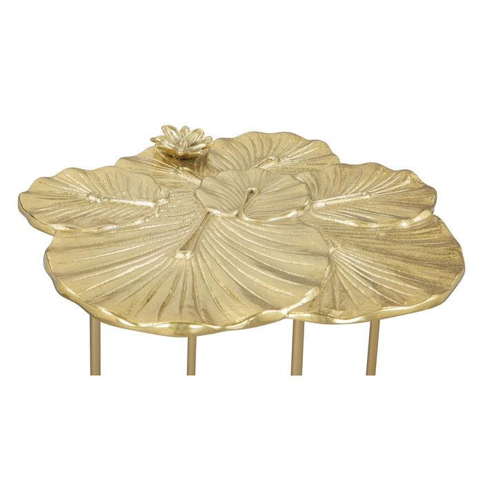 Zuo Lotus Gold Side Table