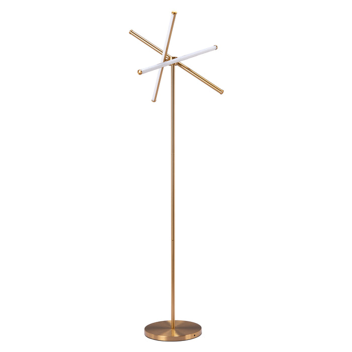 Zuo Garza Modern Minimalist Design Floor Lamp Brass