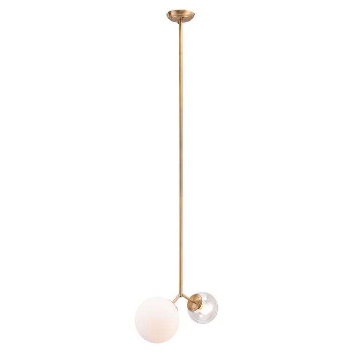 Anderson Teak Constance Modern Brass Ceiling Lamp with Glass Shades