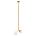 Anderson Teak Constance Modern Brass Ceiling Lamp with Glass Shades