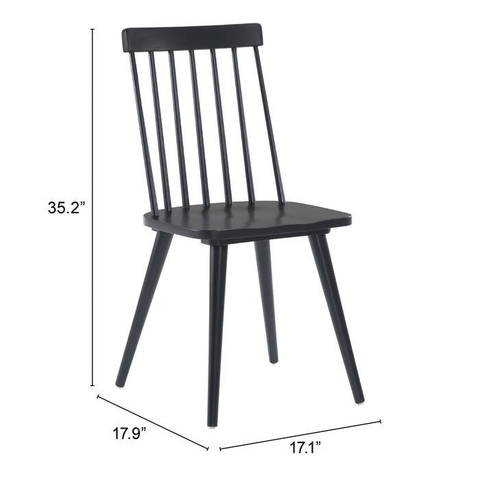 Zuo Ashley Dining Chair Black