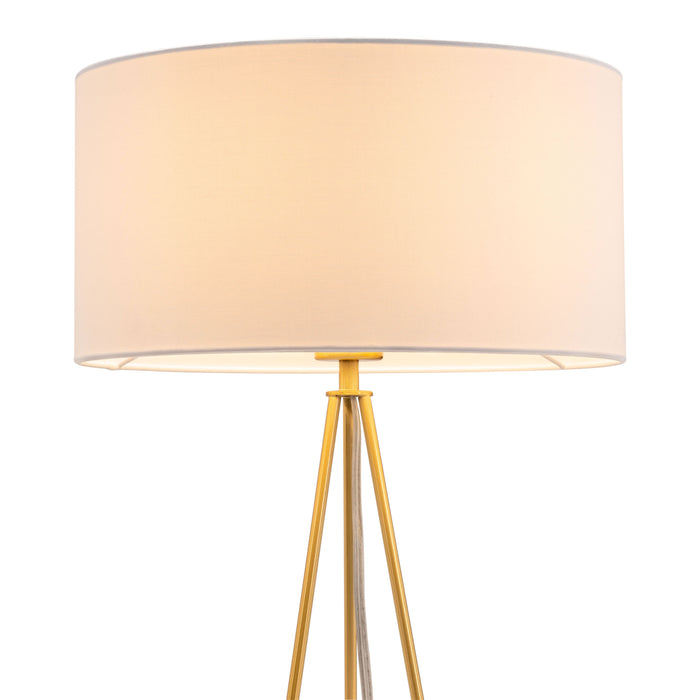 Zuo Sascha White & Brass Modern Glam Design Table Lamp