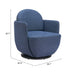 Zuo Modern Bant Blue Swivel Chair