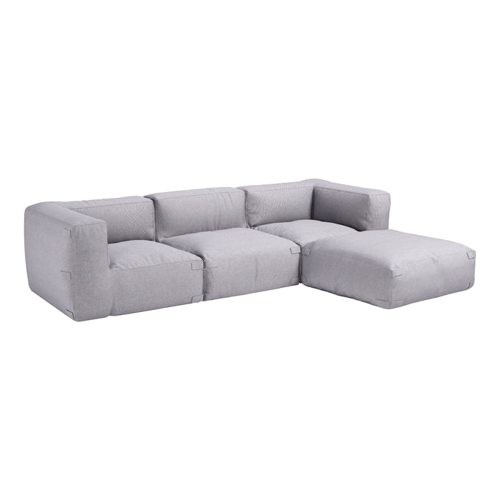 Zuo Luanda Modern and Versatile Gray Outdoor Ottoman