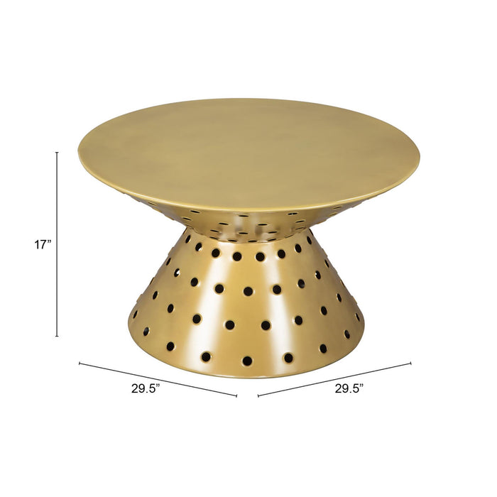 Zuo Electron Round Gold Coffee Table