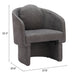 Zuo Modern Olya Grey Accent Chair